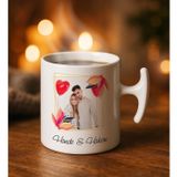 Bk Gift Kişiye Özel Isimli Fotoğraflı Hammer Kulplu Beyaz Kupa Bardak-3, Arkadaşa Hediye, Sevgiliye Hediye, Doğum Günü Hediyesi