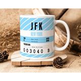 Bk Gift Kişiye Özel Isimli Hava Limanı Tasarımlı Beyaz Kupa Bardak-3, Arkadaşa Hediye, Doğum Günü Hediyesi(Düzenlenecek)