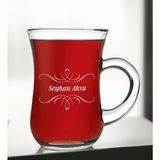 Bk Gift Kişiye Özel Isimli Keyif Kulplu Çay Bardağı-2, Arkadaşa, Sevgiliye Hediye, Ev Hediyesi, Doğum Günü Hediyesi - Renk - Renkli