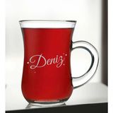 Bk Gift Kişiye Özel Isimli Keyif Kulplu Çay Bardağı-3, Arkadaşa, Sevgiliye Hediye, Ev Hediyesi, Doğum Günü Hediyesi - Renk - Renkli