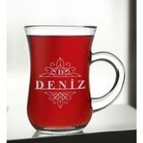 Bk Gift Kişiye Özel Isimli Keyif Kulplu Çay Bardağı-5, Arkadaşa, Sevgiliye Hediye, Ev Hediyesi, Doğum Günü Hediyesi - Renk - Renkli
