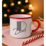 Bk Gift Kişiye Özel Isimli Kırmızı Emaye Kupa Bardak -6, Arkadaşa Hediye, Sevgiliye Hediye