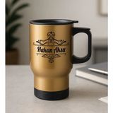 BK Gift Kişiye Özel İsimli Kulplu Gold Çelik Bardak Termos Mug 450ml-1, Sevgiliye Hediye, Arkadaşa Hediye, Eşe Hediye