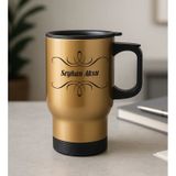 BK Gift Kişiye Özel İsimli Kulplu Gold Çelik Bardak Termos Mug 450ml-6, Sevgiliye Hediye, Arkadaşa Hediye, Eşe Hediye