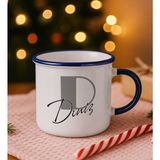 Bk Gift Kişiye Özel Isimli Lacivert Emaye Kupa Bardak -6, Arkadaşa Hediye, Sevgiliye Hediye