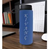 Bk Gift Kişiye Özel Isimli Mavi Renkli Cam Matara 500ML, Sevgiliye, Arkadaşa Hediye, Isimli Cam Matara, Ofis Hediyesi