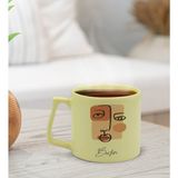 Bk Gift Kişiye Özel Isimli Pastel Sarı Middle Kupa Bardak, Arkadaşa Hediye, Ev Hediyesi, Doğum Günü Hediyesi, Ofis Hediyesi-1
