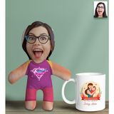 Bk Gift Kişiye Özel Isimli Pembe Anne Bebek Yastık ve Kupa Bardak Seti-1, Anneye , Anneler Günü leri