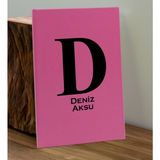 Bk Gift Kişiye Özel Isimli Pembe Defter ve Cam Matara Hediye Seti-5, Sevgiliye Hediye, Arkadaşa Hediye, Yeni Iş Hediyesi