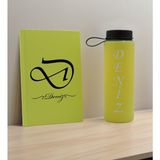 Bk Gift Kişiye Özel Isimli Sarı Defter ve Matara Seti 2