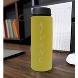 Bk Gift Kişiye Özel Isimli Sarı Renkli Cam Matara 500ML, Sevgiliye, Arkadaşa Hediye, Isimli Cam Matara, Ofis Hediyesi