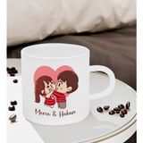 Bk Gift Kişiye Özel Isimli Sevimli Çift Tasarımlı Türk Kahvesi Fincanı-1, Sevgiliye Hediye, Arkadaşa Hediye, Anneye Hediye, Ofis Hediyesi - Renk - Renkli
