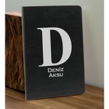 Bk Gift Kişiye Özel Isimli Siyah Defter ve Kırmızı Cam Matara Hediye Seti-5, Sevgiliye Hediye, Arkadaşa Hediye, Yeni Iş Hediyesi
