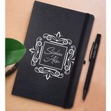 Bk Gift Kişiye Özel Isimli Siyah Defter ve Metal Versatil Kalem(0,7 Kurşun) Hediye Seti-1