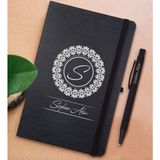 Bk Gift Kişiye Özel Isimli Siyah Defter ve Metal Versatil Kalem(0,7 Kurşun) Hediye Seti-2