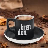 Bk Gift Kişiye Özel Isimli Siyah Renk Türk Kahvesi Fincanı-15, Arkadaşa Hediye, Sevgiliye Hediye, Yıl Dönümü Hediyesi