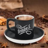 Bk Gift Kişiye Özel Isimli Siyah Renk Türk Kahvesi Fincanı-5, Arkadaşa Hediye, Sevgiliye Hediye, Yıl Dönümü Hediyesi