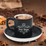 Bk Gift Kişiye Özel Isimli Siyah Renk Türk Kahvesi Fincanı-8, Arkadaşa Hediye, Sevgiliye Hediye, Yıl Dönümü Hediyesi