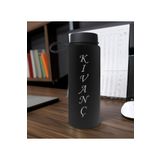 Bk Gift Kişiye Özel İsimli Siyah Renkli Cam Matara 500ml, Sevgiliye, Arkadaşa Hediye, İsimli Cam Mat