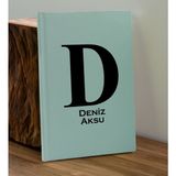 Bk Gift Kişiye Özel Isimli Su Yeşili Defter ve Yeşil Cam Matara Hediye Seti-5, Sevgiliye Hediye, Arkadaşa Hediye, Yeni Iş Hediyesi