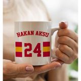 Bk Gift Kişiye Özel Isimli Taraftar Beyaz Kupa Bardak-3, Arkadaşa Hediye, Doğum Günü Hediyesi