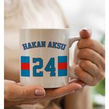 Bk Gift Kişiye Özel Isimli Taraftar Beyaz Kupa Bardak-7, Arkadaşa Hediye, Doğum Günü Hediyesi