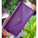 Bk Gift Kişiye Özel Isimli Telefon ve Bozuk Para Bölmeli Zarf Model Mürdüm Kadın Cüzdanı, Sevgiliye Hediye, Anneye Hediye