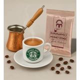 Bk Gift Kişiye Özel Isimli Türk Kahvesi Fincanı & Bakır Cezve & Türk Kahvesi Seti-8, Arkadaş Hediye, Sevgiliye Hediye - Renk - Renkli