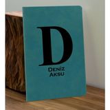 Bk Gift Kişiye Özel Isimli Turkuaz Defter ve Cam Matara Hediye Seti-5, Sevgiliye Hediye, Arkadaşa Hediye, Yeni Iş Hediyesi