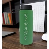 Bk Gift Kişiye Özel Isimli Yeşil Renkli Cam Matara 500ML, Sevgiliye, Arkadaşa Hediye, Isimli Cam Matara, Ofis Hediyesi