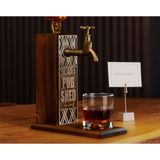 Bk Gift Kişiye Özel Kabartma İsimli Musluklu Doğal Ahşap İçki Standı, Home Bar, Viski Çeşmesi, İçecek Dispenseri, Ahşap İçecek Çeşmesi-38