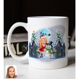 Bk Gift Kişiye Özel Kadın Yeni Yıl Karikatürlü 1 Beyaz Kupa Bardak