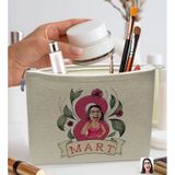 BK Gift Kişiye Özel Karikatürlü Kadınlar Günü Tasarımlı Keten Makyaj Çantası-3, Kadınlar Günü Hediyesi, 8 Mart, Anneye Hediye