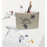 BK Gift Kişiye Özel Keten Makyaj Çantası ve Ayna Seti, Sevgiliye Hediye, Sevgililer Günü Hediyesi, Doğum Günü Hediyesi-11