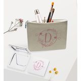 BK Gift Kişiye Özel Keten Makyaj Çantası ve Ayna Seti, Sevgiliye Hediye, Sevgililer Günü Hediyesi, Doğum Günü Hediyesi-7
