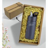 Bk Gift Kişiye Özel Kutulu 5302 Siyah Çelik Matara 500ML