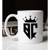 Bk Gift Kişiye Özel Monogram Harfli Ev ve Ofis Hediyesi Beyaz Kupa Bardak