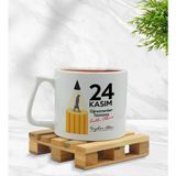 Bk Gift Kişiye Özel Öğretmenler Günü Middle Beyaz Kupa Bardak- 8, Öğretmene Hediye, Öğretmenler Günü