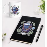 Bk Gift Kişiye Özel Öğretmenler Günü Tasarımlı Siyah Defter Kalem Kupa Seti - 2