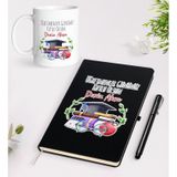Bk Gift Kişiye Özel Öğretmenler Günü Tasarımlı Siyah Defter Kalem Kupa Seti - 3