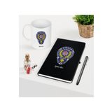 Bk Gift Kişiye Özel Polis Temalı Siyah Defter Kalem Kupa Seti - 2