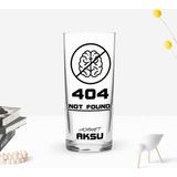 BK Gift Kişiye Özel Renkli Baskılı 404 Not Found Tasarımlı Rakı Bardağı-1