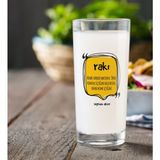 BK Gift Kişiye Özel Renkli Baskılı Adabı Vardır Rakının Rakı Bardağı