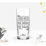 BK Gift Kişiye Özel Renkli Baskılı Bir Kelebek Ağrısı Tasarımlı Rakı Bardağı-1