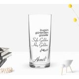 BK Gift Kişiye Özel Renkli Baskılı Bugün Günlerden Güzellik Tasarımlı Rakı Bardağı-1