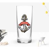 BK Gift Kişiye Özel Renkli Baskılı Çapa Tasarımlı Rakı Bardağı-3