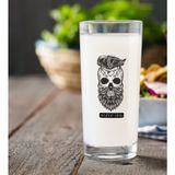 BK Gift Kişiye Özel Renkli Baskılı Erkek Kurukafa Rakı Bardağı-2