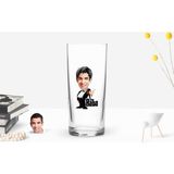 BK Gift Kişiye Özel Renkli Baskılı Godfather Baba Karikatürlü Rakı Bardağı-1