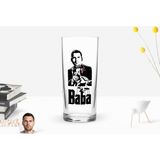 BK Gift Kişiye Özel Renkli Baskılı Godfather Baba Tasarımlı Rakı Bardağı-2