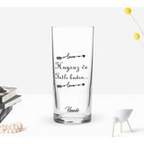 BK Gift Kişiye Özel Renkli Baskılı Huysuz ve Tatlı Kadın Tasarımlı Rakı Bardağı-1